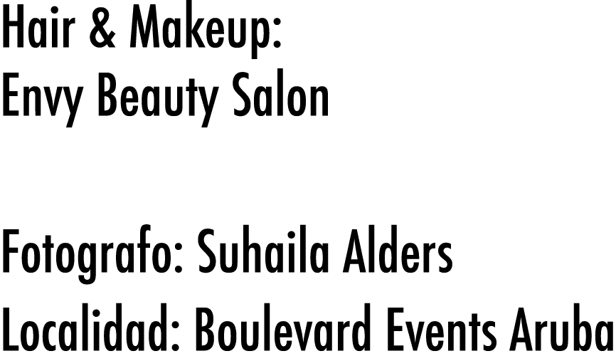 Hair & Makeup: Envy Beauty Salon  Fotografo: Suhaila Alders Localidad: Boulevard Events Aruba