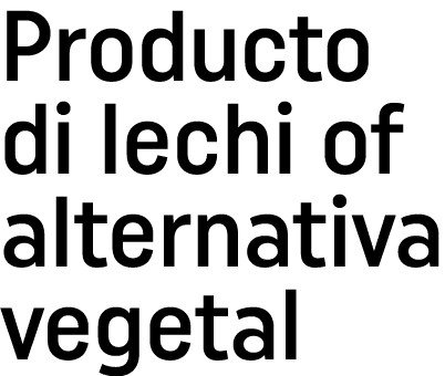 Producto di lechi of alternativa vegetal