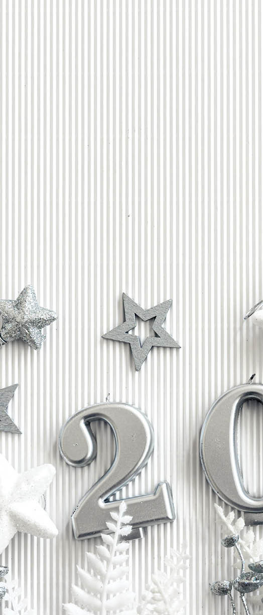 Christmas background with numbers 2023 on a textured white background with decor details, flat lay.