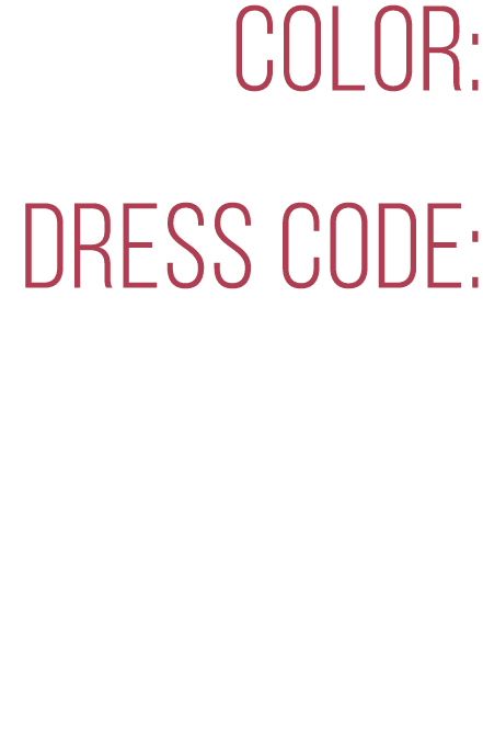 Color: Dress code: 
