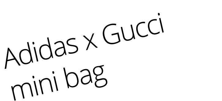 Adidas x Gucci mini bag