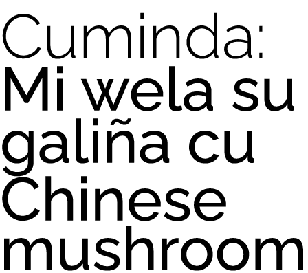 Cuminda: Mi wela su gali a cu Chinese mushroom