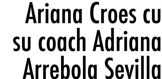 Ariana Croes cu su coach Adriana Arrebola Sevilla
