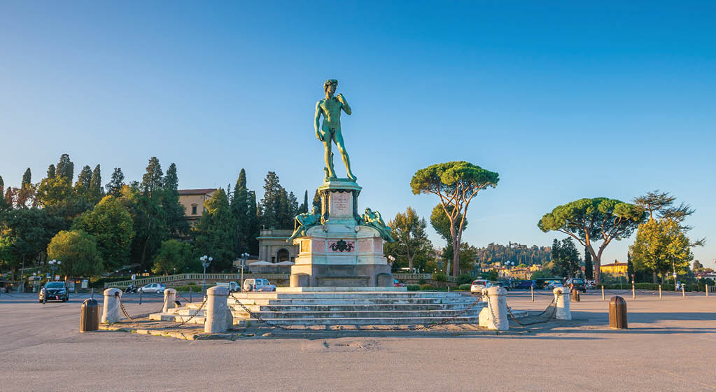 View of Piazzale Michelangelo in Florence, Italy