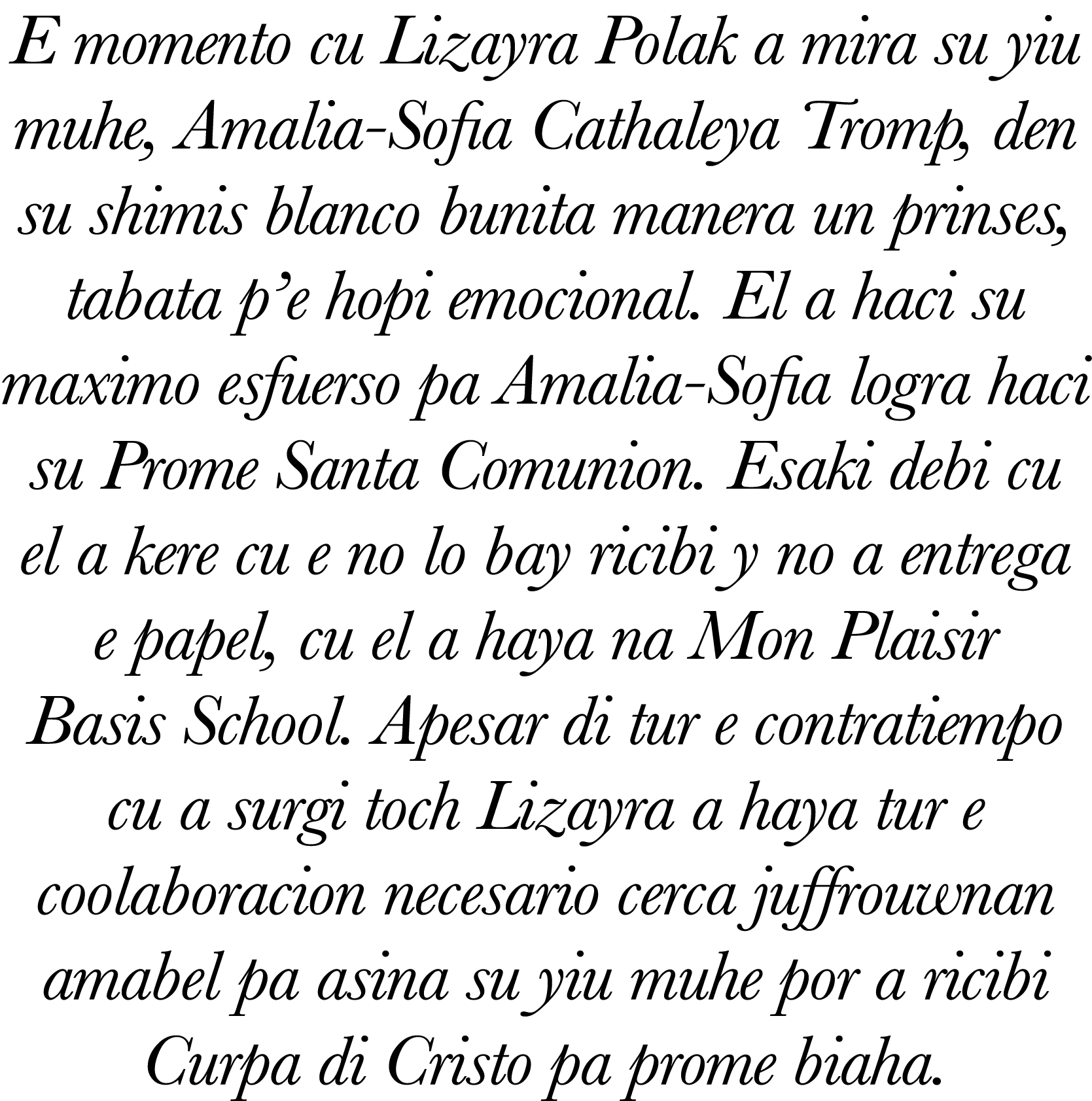 E momento cu Lizayra Polak a mira su yiu muhe, Amalia-Sofia Cathaleya Tromp, den su shimis blanco bunita manera un pr   