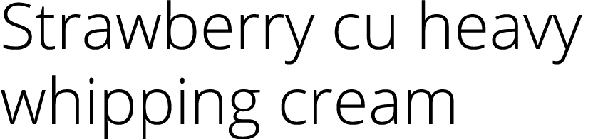 Strawberry cu heavy whipping cream