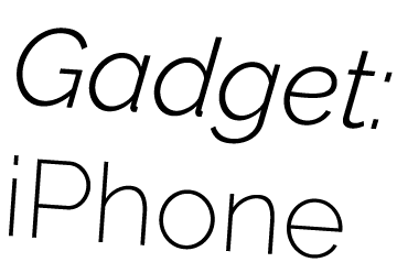 Gadget: iPhone 