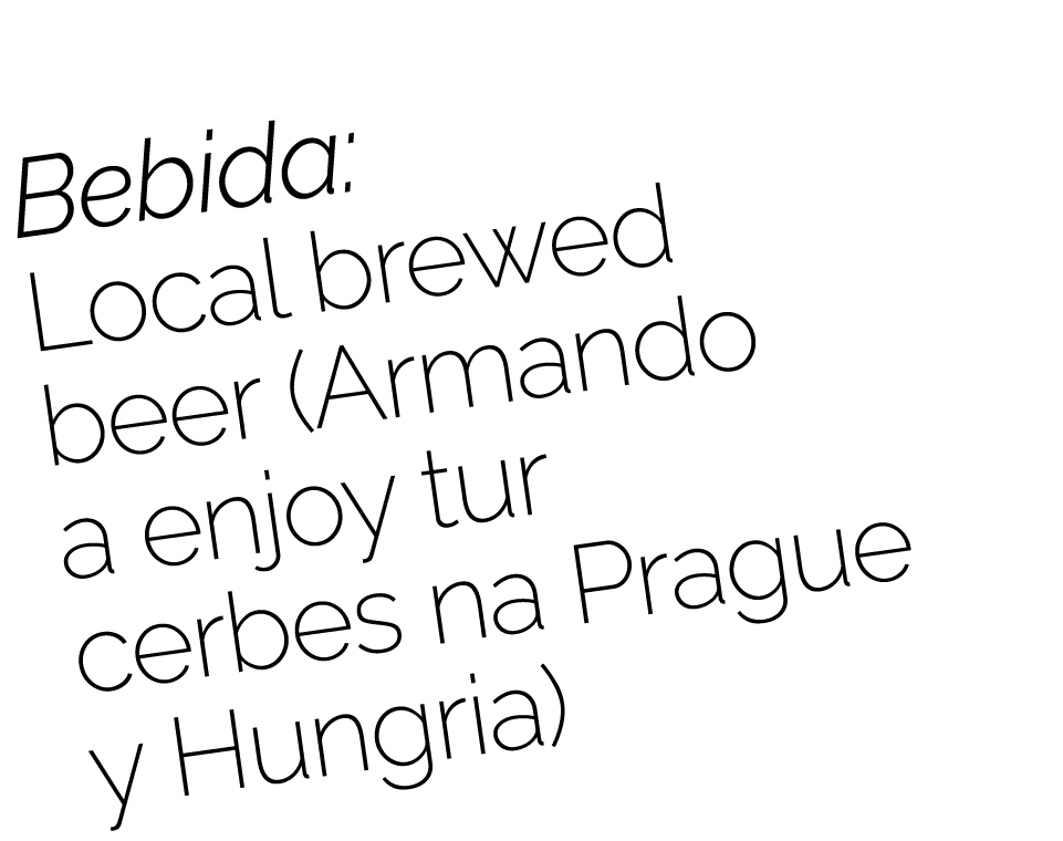 Bebida: Local brewed beer (Armando a enjoy tur cerbes na Prague y Hungria)