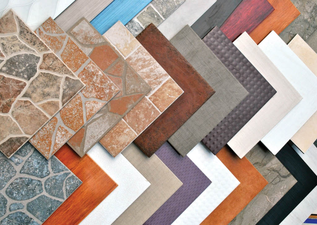 Various decorative tiles samples 