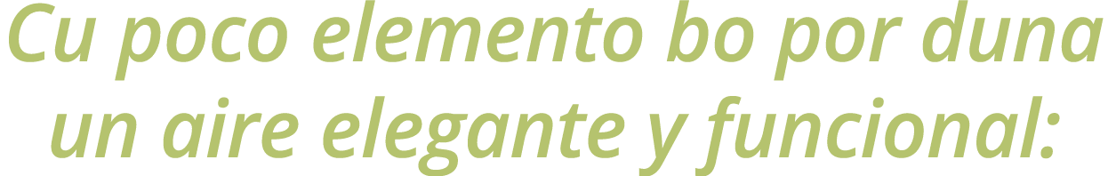 Cu poco elemento bo por duna un aire elegante y funcional: