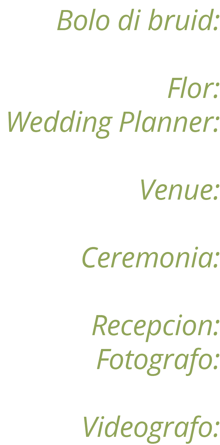 Bolo di bruid:  Flor: Wedding Planner:  Venue:  Ceremonia:  Recepcion: Fotografo:  Videografo: 