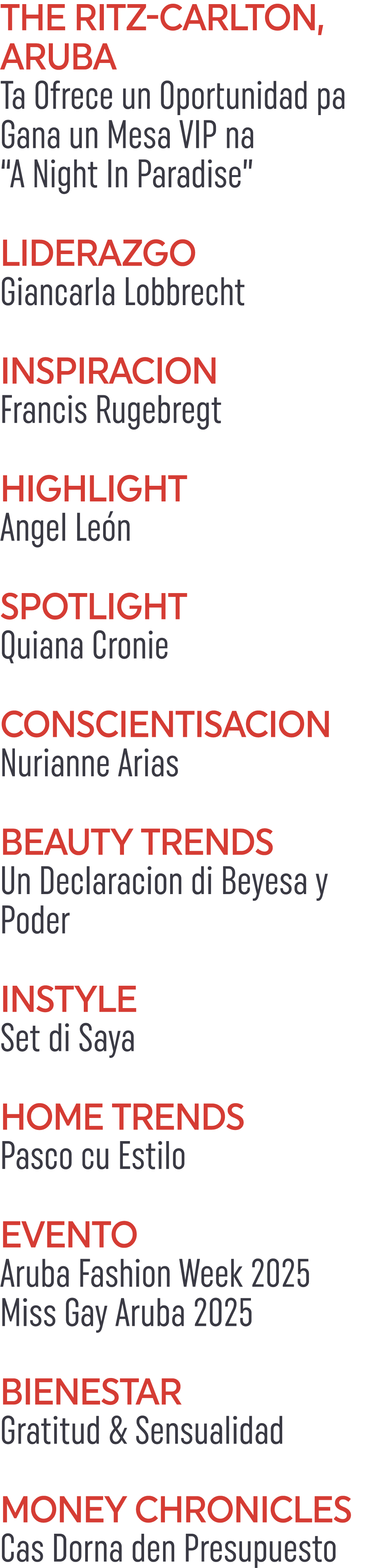 THE RITZ-CARLTON, ARUBA Ta Ofrece un Oportunidad pa Gana un Mesa VIP na  A Night In Paradise  LIDERAZGO Giancarla Lob   