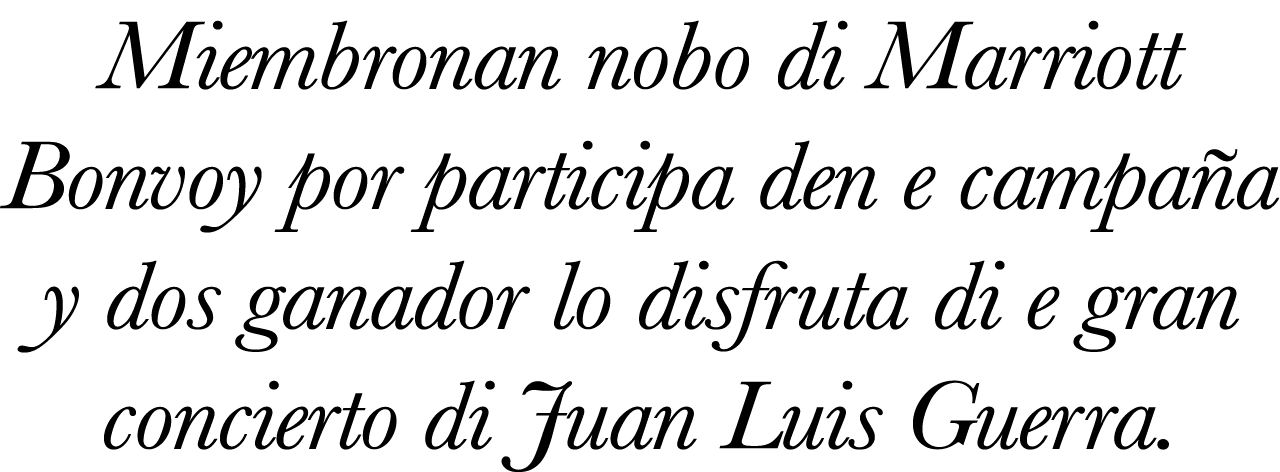 Miembronan nobo di Marriott Bonvoy por participa den e campaña y dos ganador lo disfruta di e gran concierto di Juan    