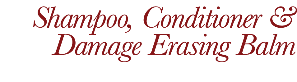 Shampoo, Conditioner & Damage Erasing Balm