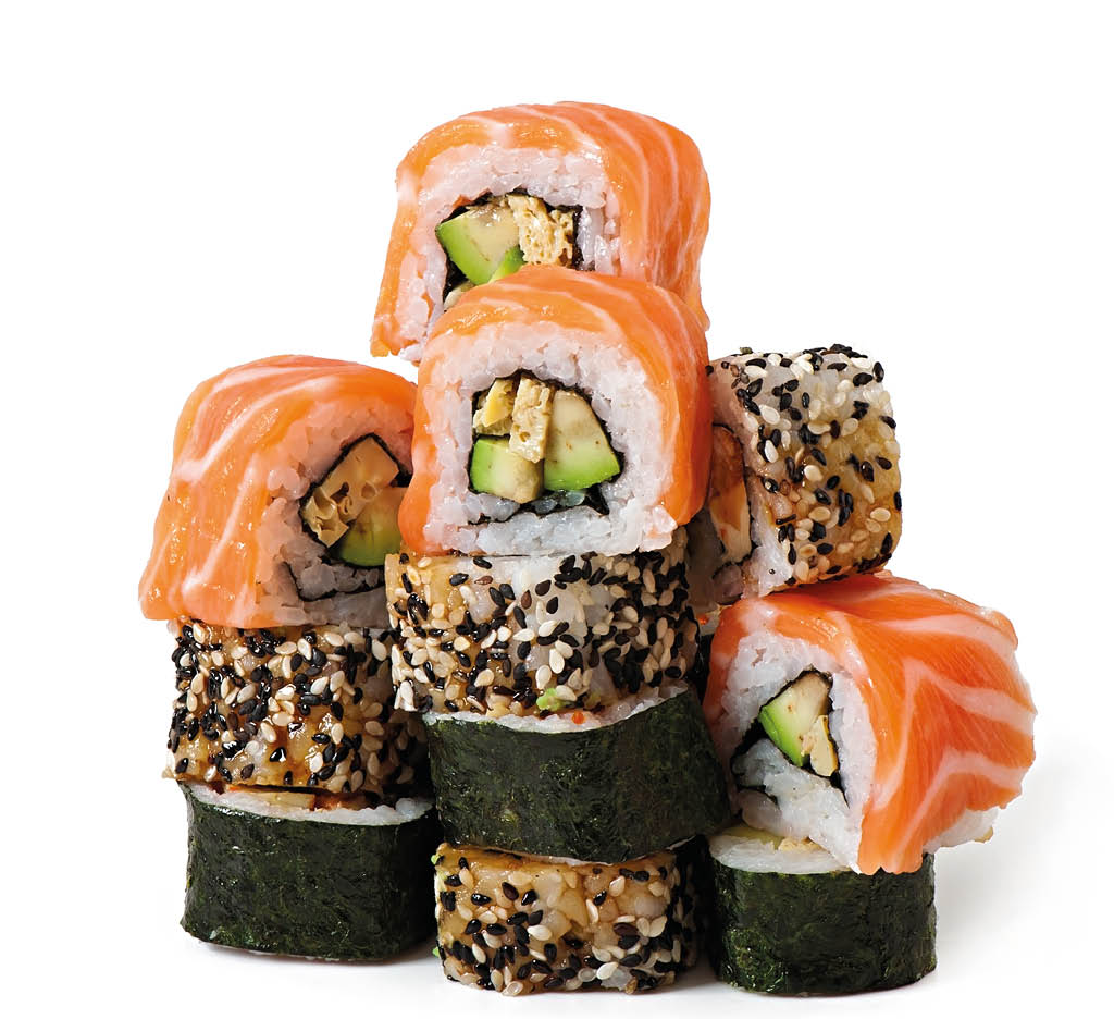 Maki sushi isolated on white