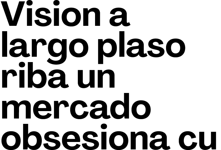 Vision a largo plaso riba un mercado obsesiona cu