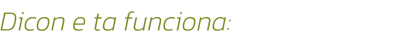Dicon e ta funciona: