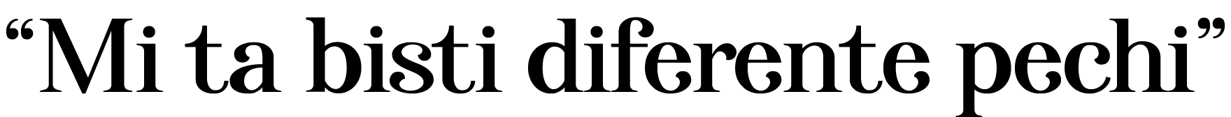 “Mi ta bisti diferente pechi”