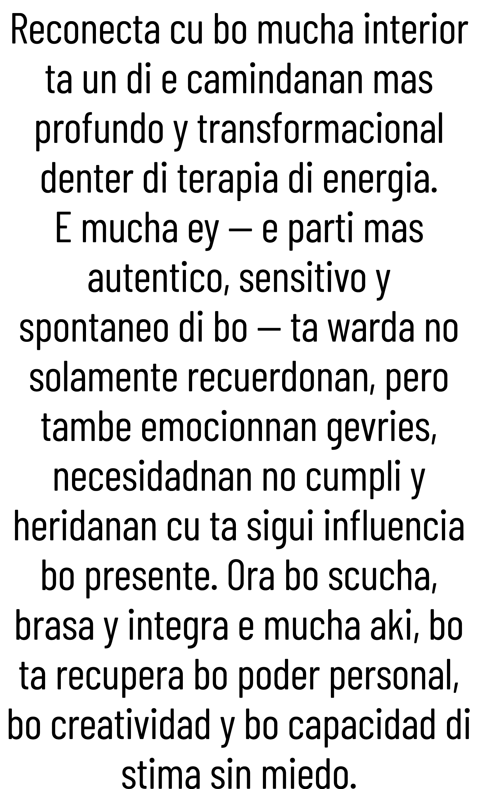 Reconecta cu bo mucha interior ta un di e camindanan mas profundo y transformacional denter di terapia di energia. E ...