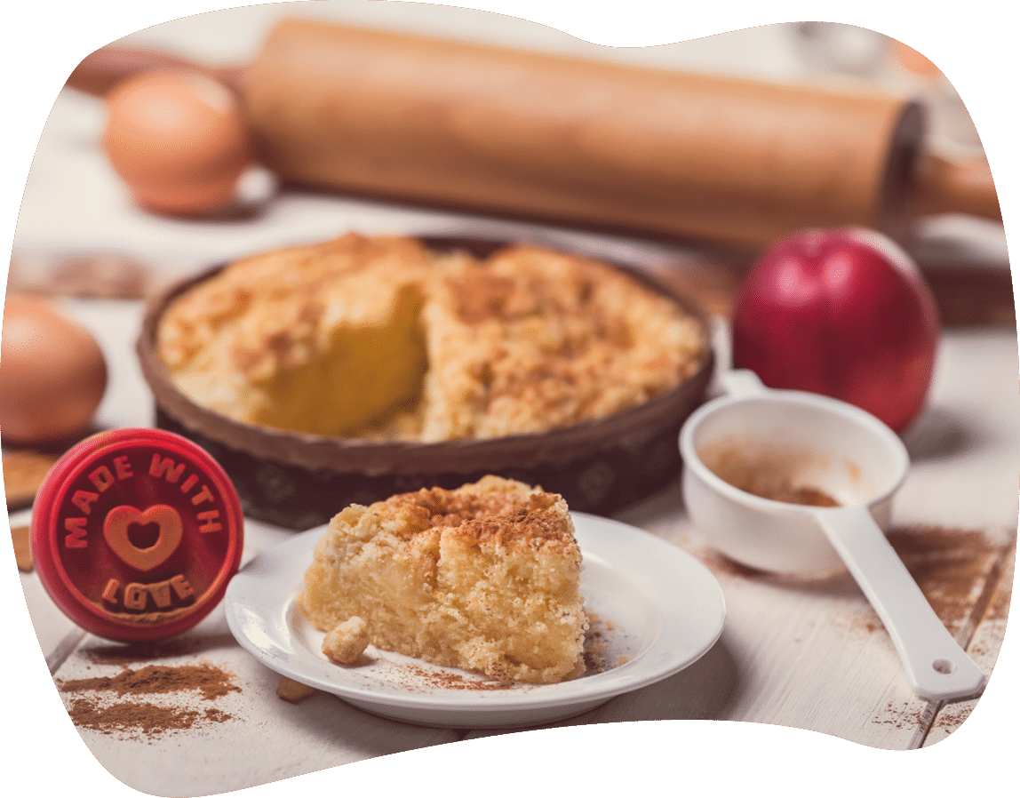 Pie apple made with love 